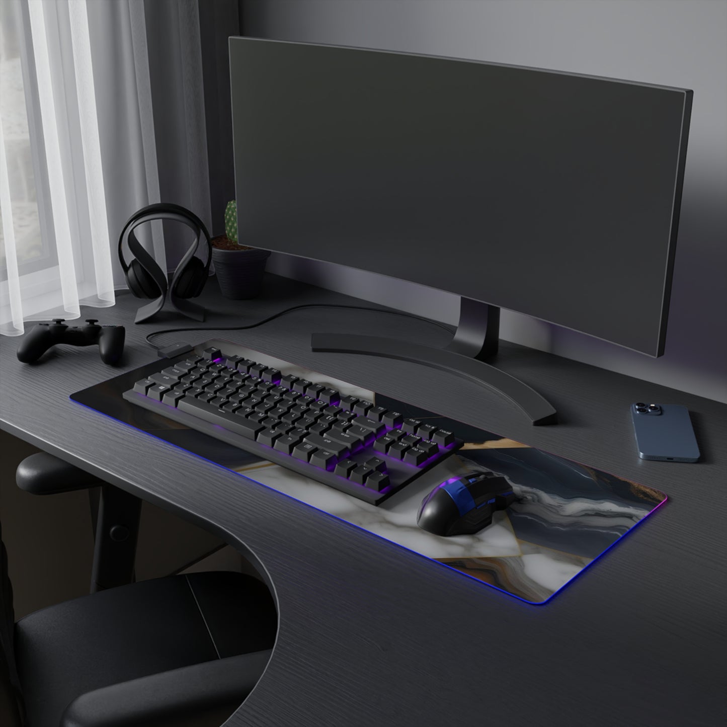 marble -1 LED Gaming Mouse Pad