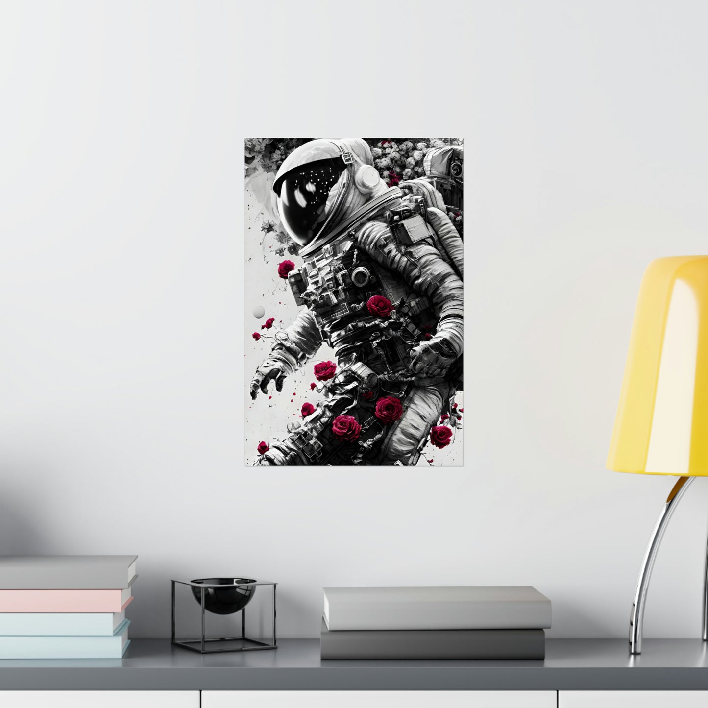 Rose Astronaut 2 Premium Matte Vertical Posters