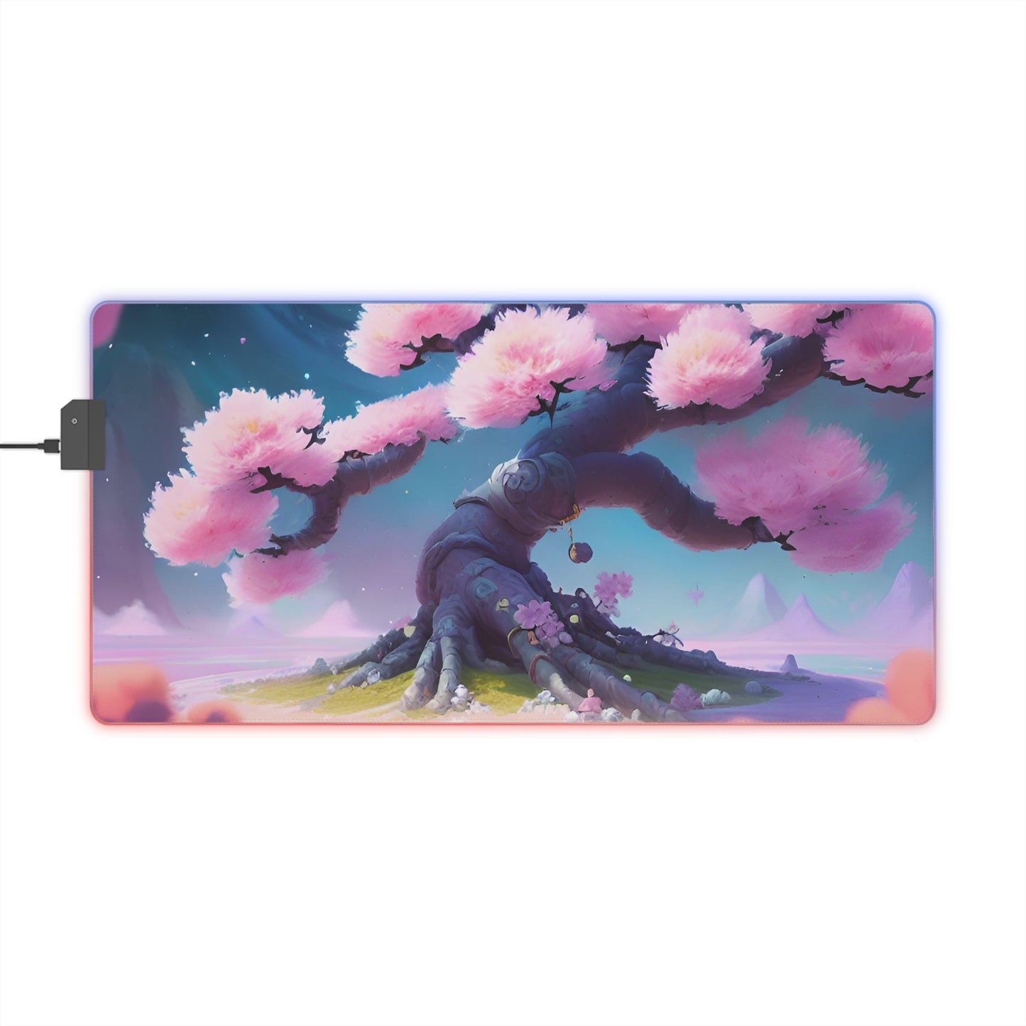 Mystical blossom LED Gaming Mouse Pad