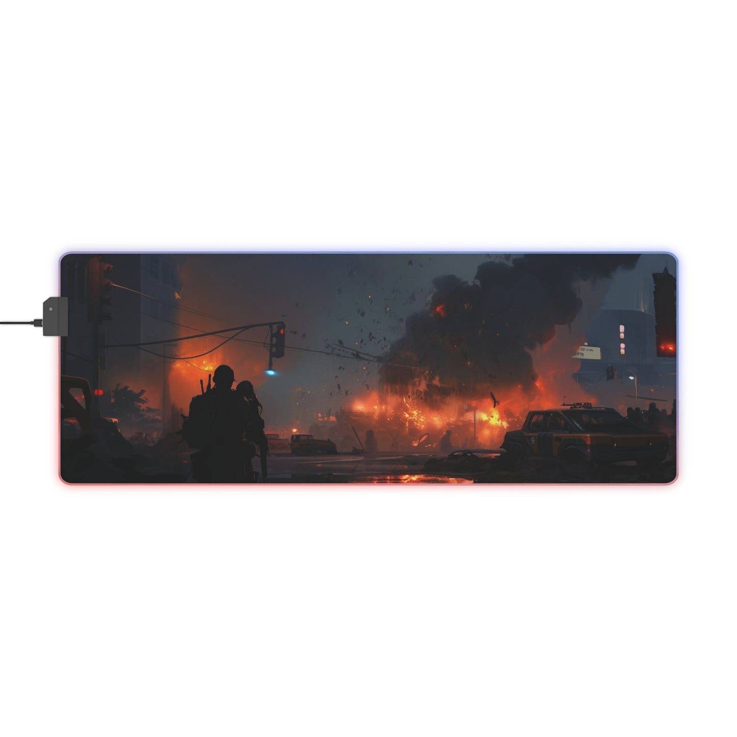 Civil Conflict LED Gaming Mouse Pad