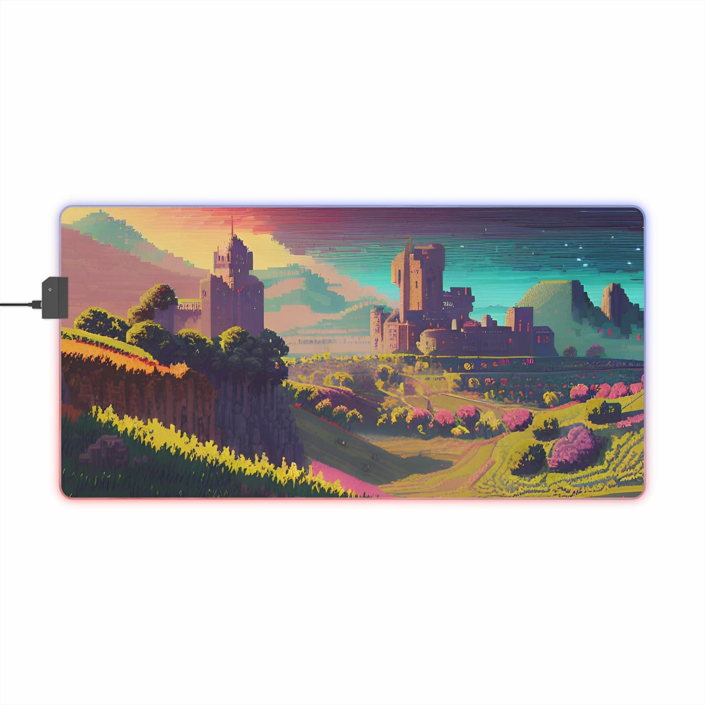 Pixel castles LED Gaming Mouse Pad