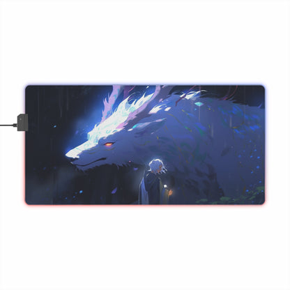 Ancestral Wolf LED Gaming Mouse Pad