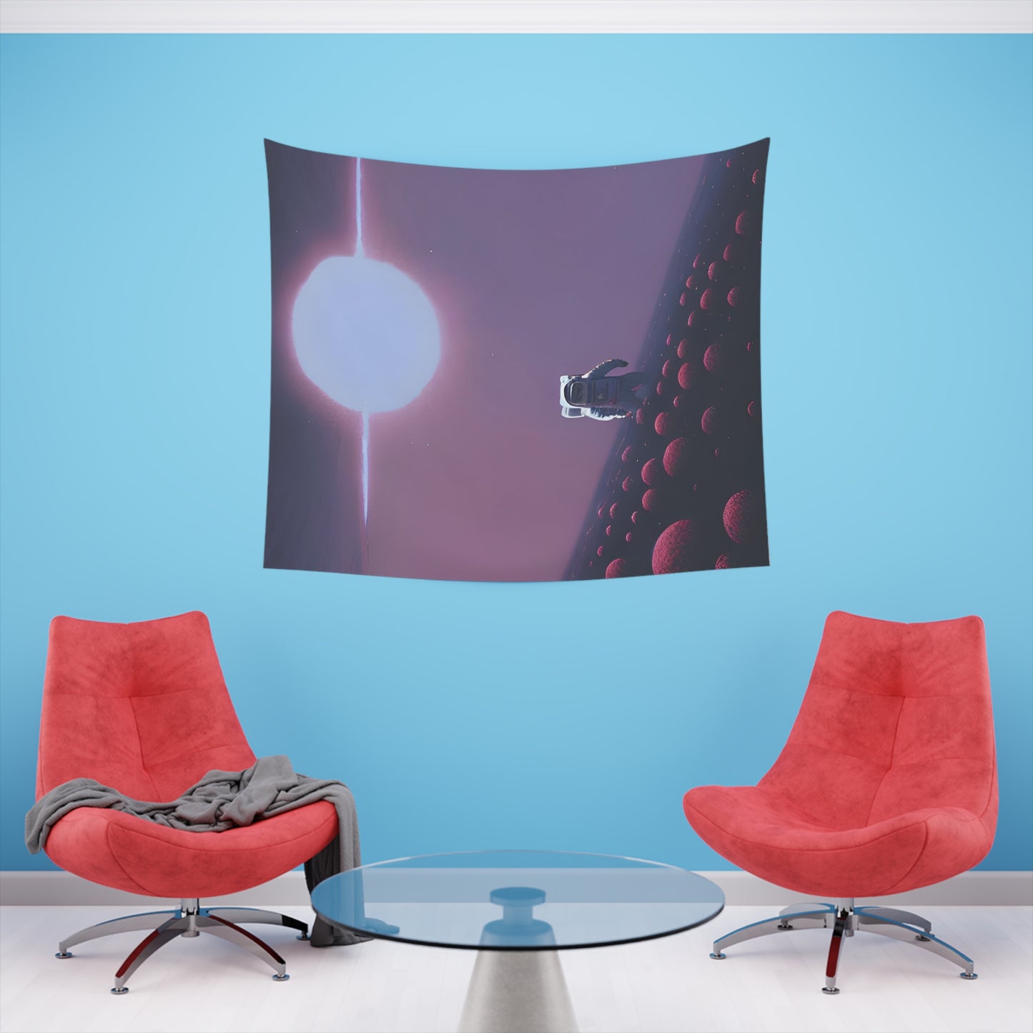 Cosmos 宇航员 2 印花墙挂毯