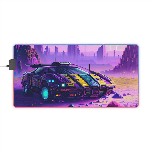 Pixel cyberpunk ride LED游戏鼠标垫