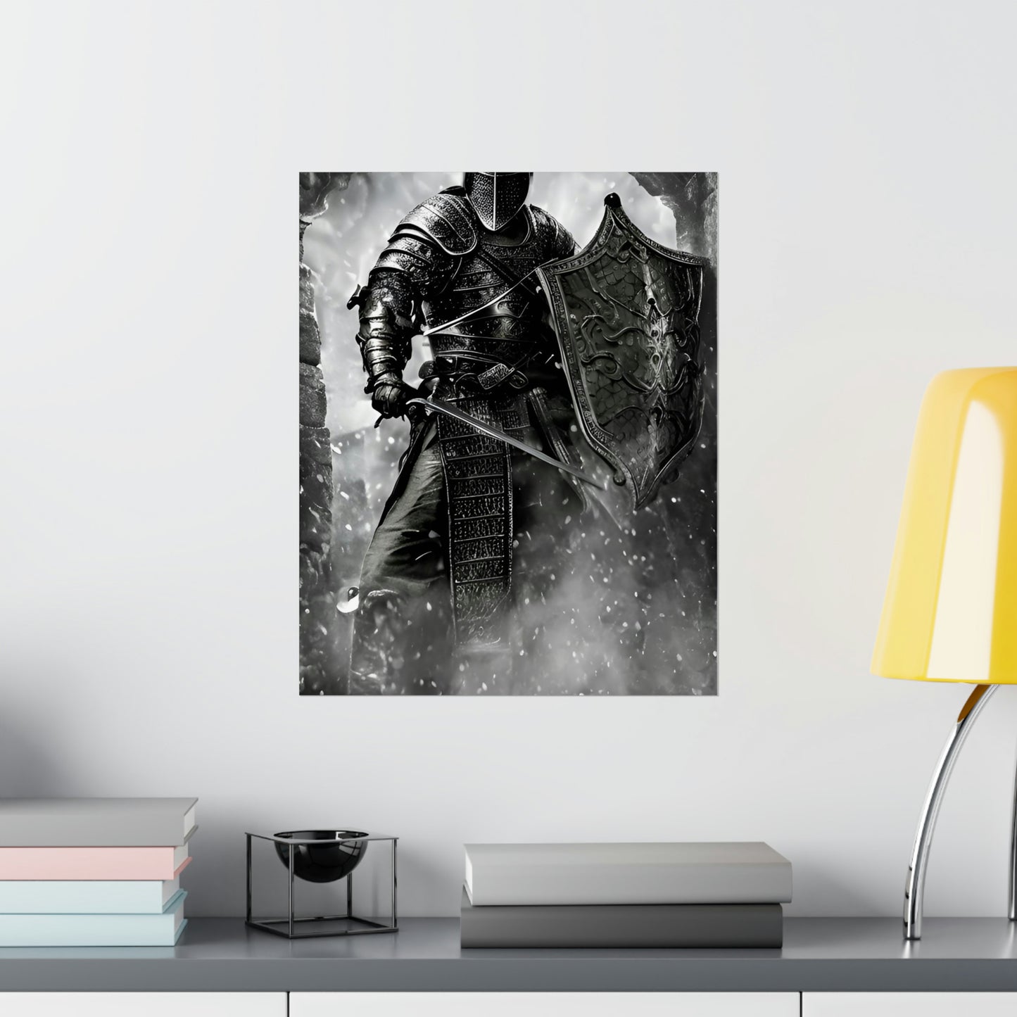 Shielded knight Premium Matte Vertical Posters