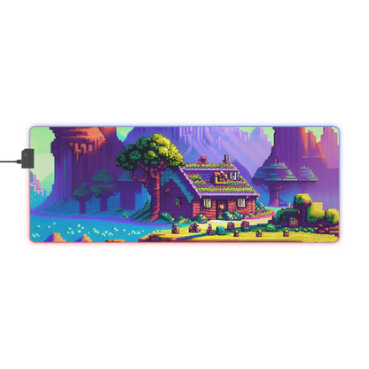 Pixel cabin LED Gaming Mouse Pad
