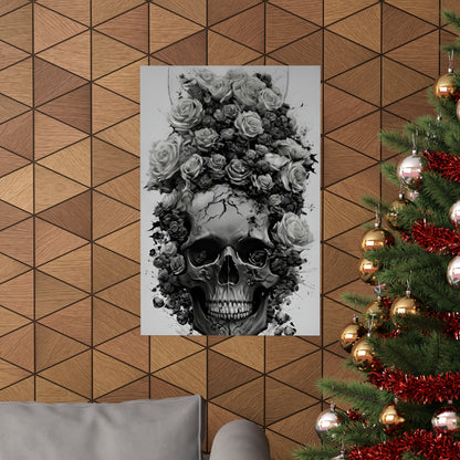 Rose &amp; skull 5 高级哑光立式海报