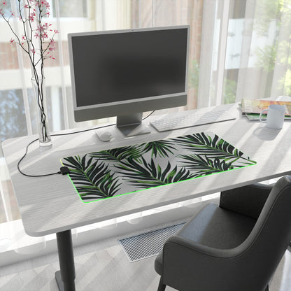 Palm tree leaves design LED Gaming Mouse Pad