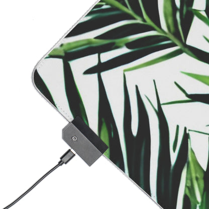 棕榈树叶设计 LED 游戏鼠标垫