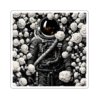 Rose astronaut 3 Kiss-Cut Stickers