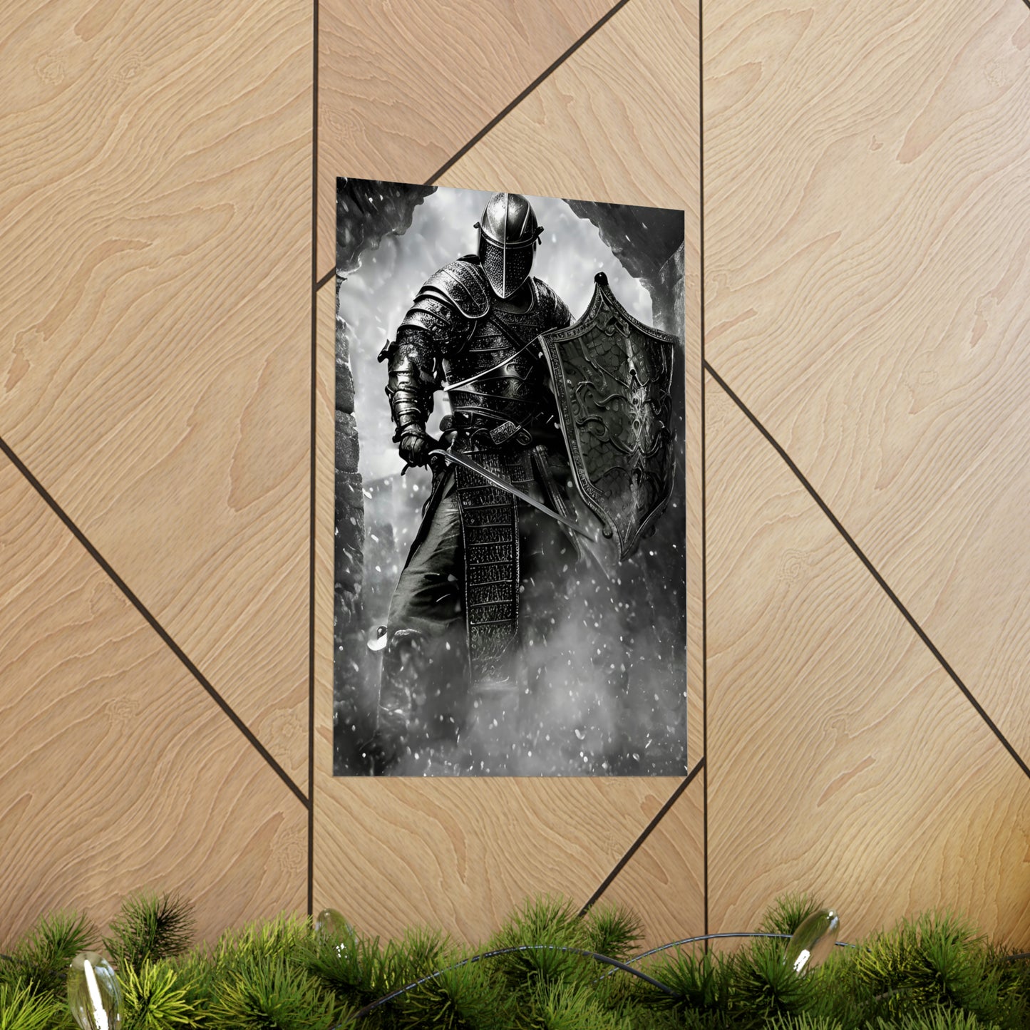 Shielded knight Premium Matte Vertical Posters