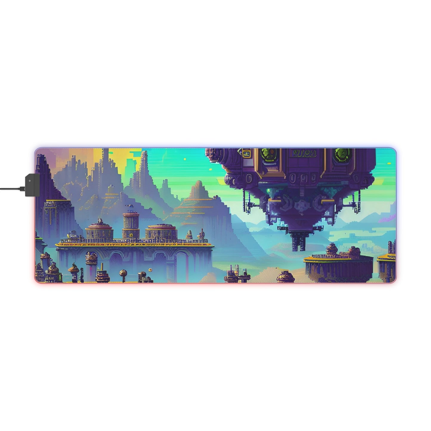 Steampunk landscape LED Gaming Mouse Pad