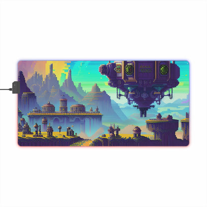 Steampunk landscape LED Gaming Mouse Pad