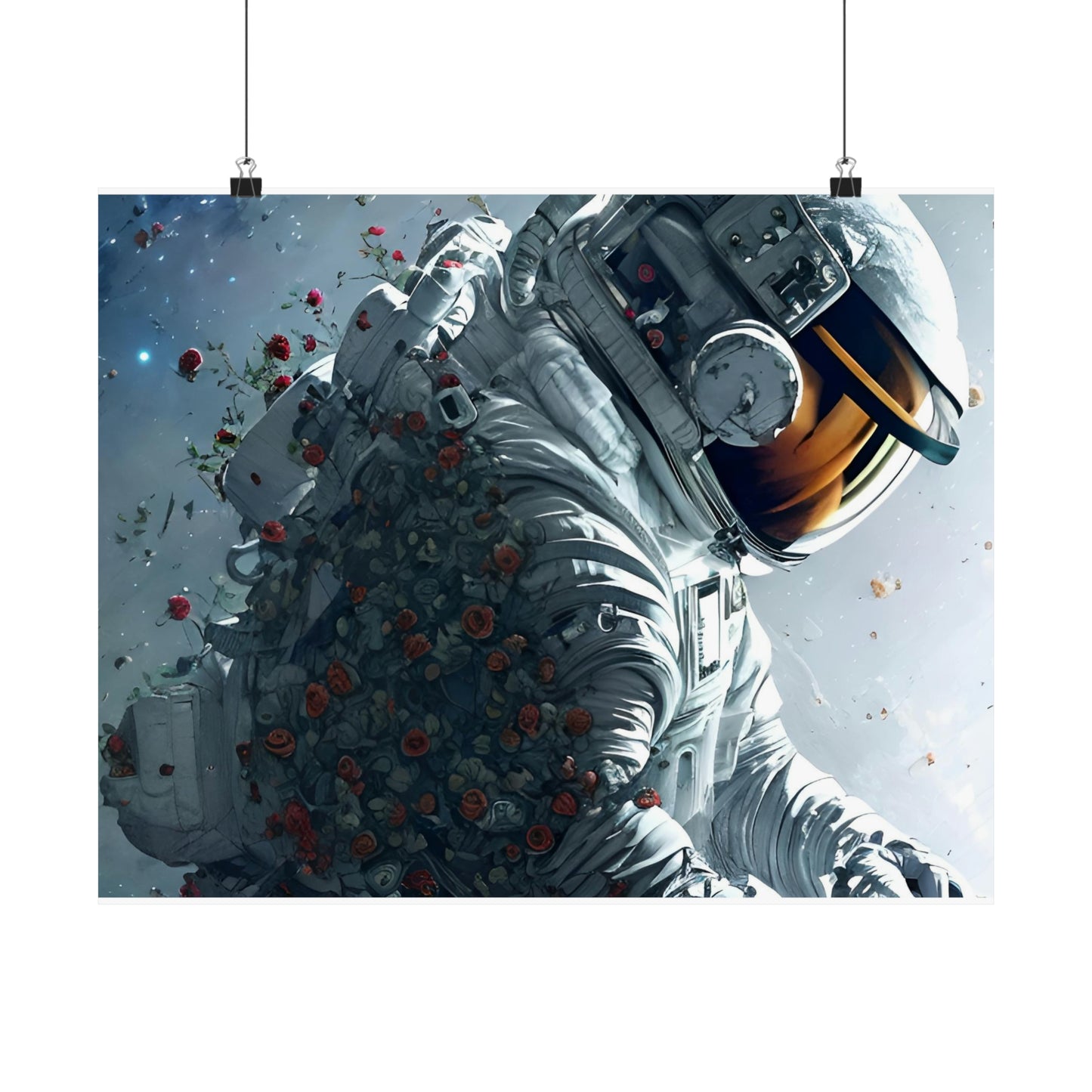 Rose Astronaut 6 Premium Matte horizontal posters