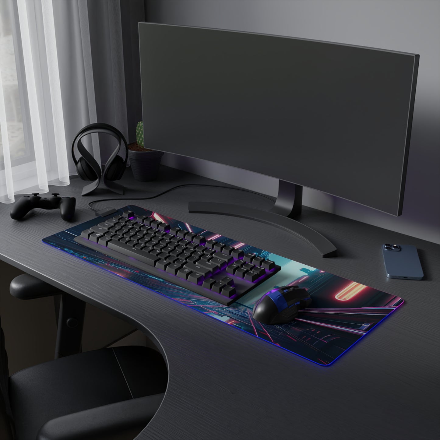 Cyber track LED Gaming Mouse Pad