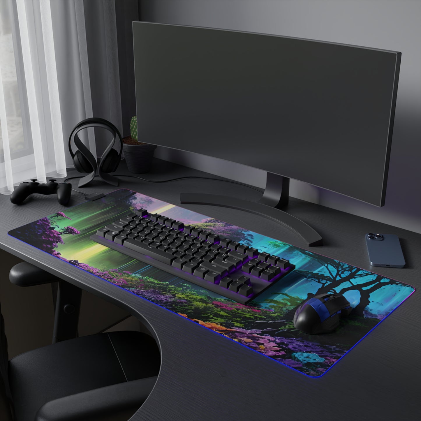 Mystical forest 02 LED Gaming Mouse Pad