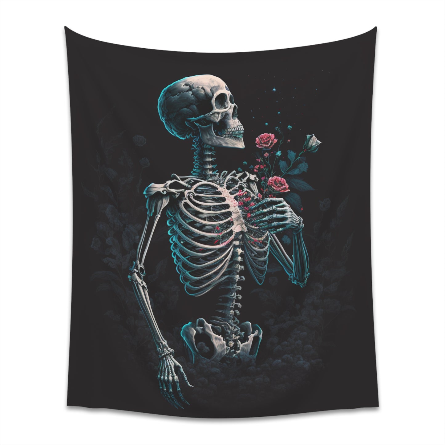 Rose skeleton -3 Printed Wall Tapestry