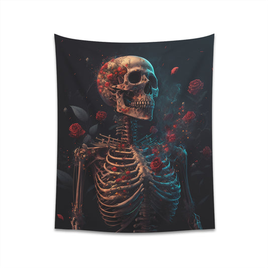 Rose skeleton -2 Printed Wall Tapestry
