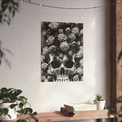 Rose & skull 4 Premium Matte Vertical Posters