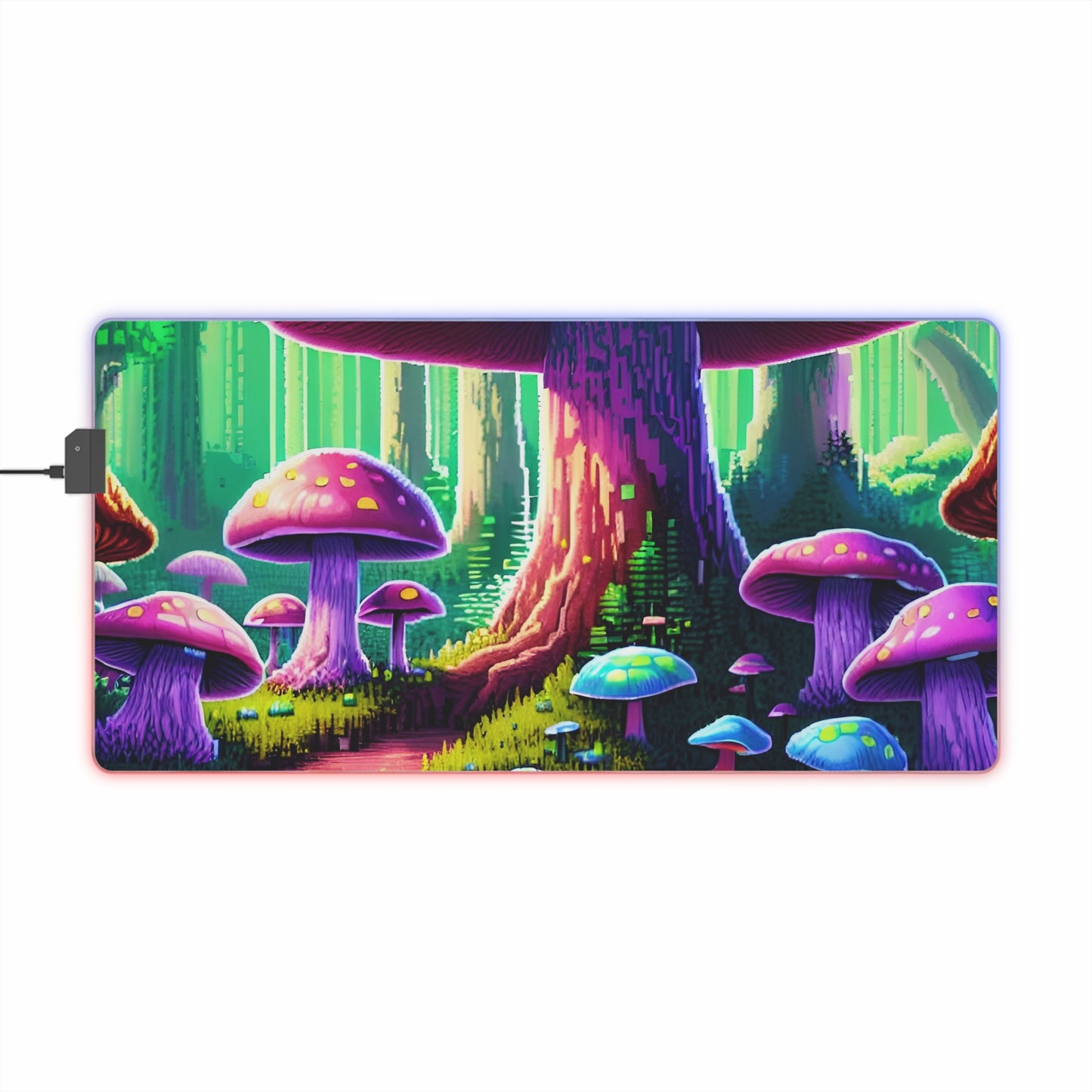 pixel mushroom forest 03 LED Gaming Mouse Pad