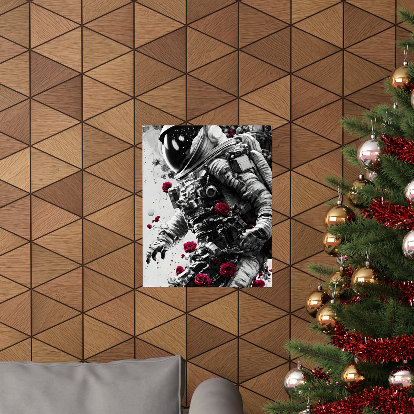 Rose Astronaut 2 Premium Matte Vertical Posters