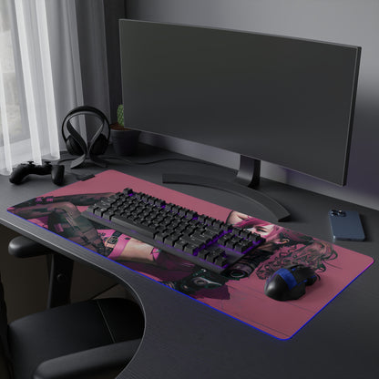 [ CYBERPUNK GIRL ] LED Gaming Mouse Pad