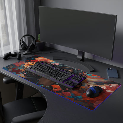 Floral Bouquet LED Gaming Mouse Pad