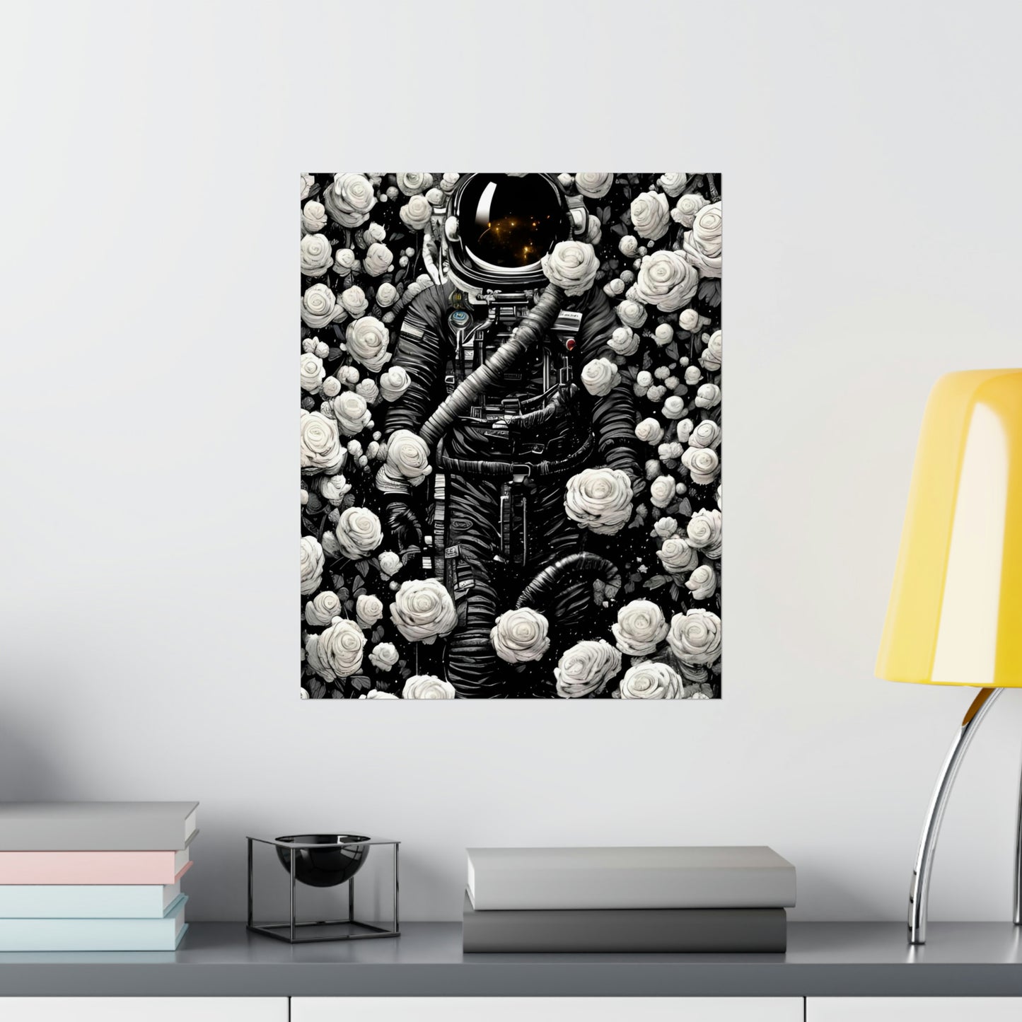 Rose astronaut 3 Premium Matte Vertical Posters