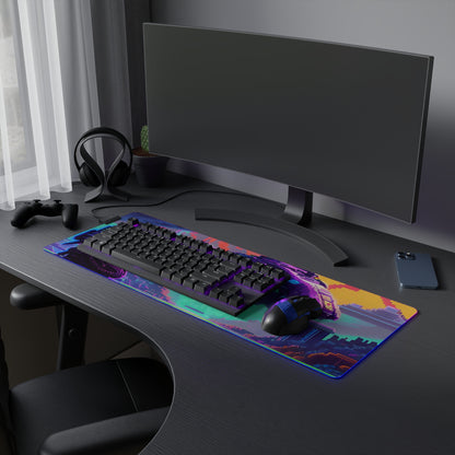 Pixel space port LED Gaming Mouse Pad