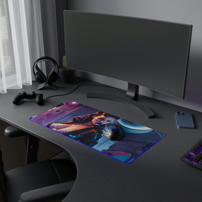 Pin up maiden LED Gaming Mouse Pad
