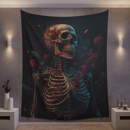 玫瑰骨架 -2 印花墙挂毯