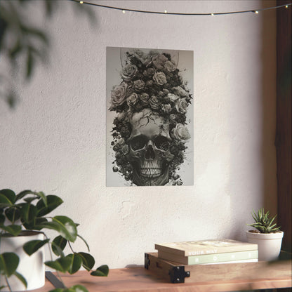 Rose & skull 5 Premium Matte Vertical Posters