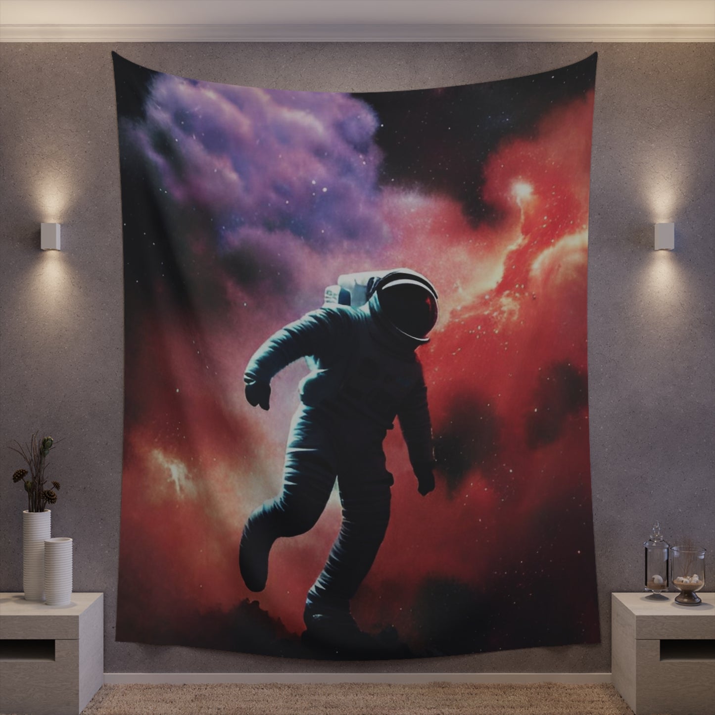 Cosmos 宇航员印花墙挂毯