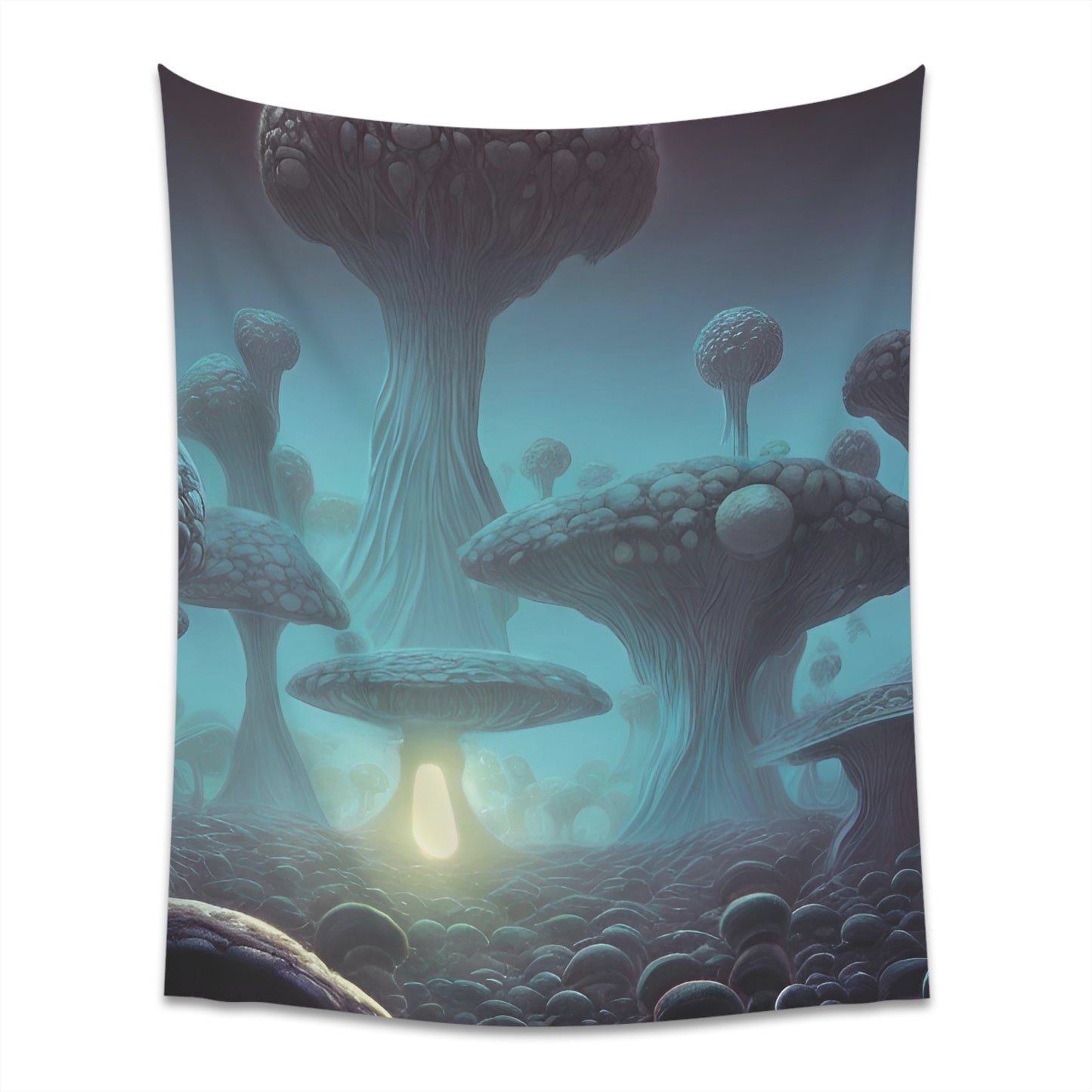 Mushroom Fields 1 Printed Wall Tapestry