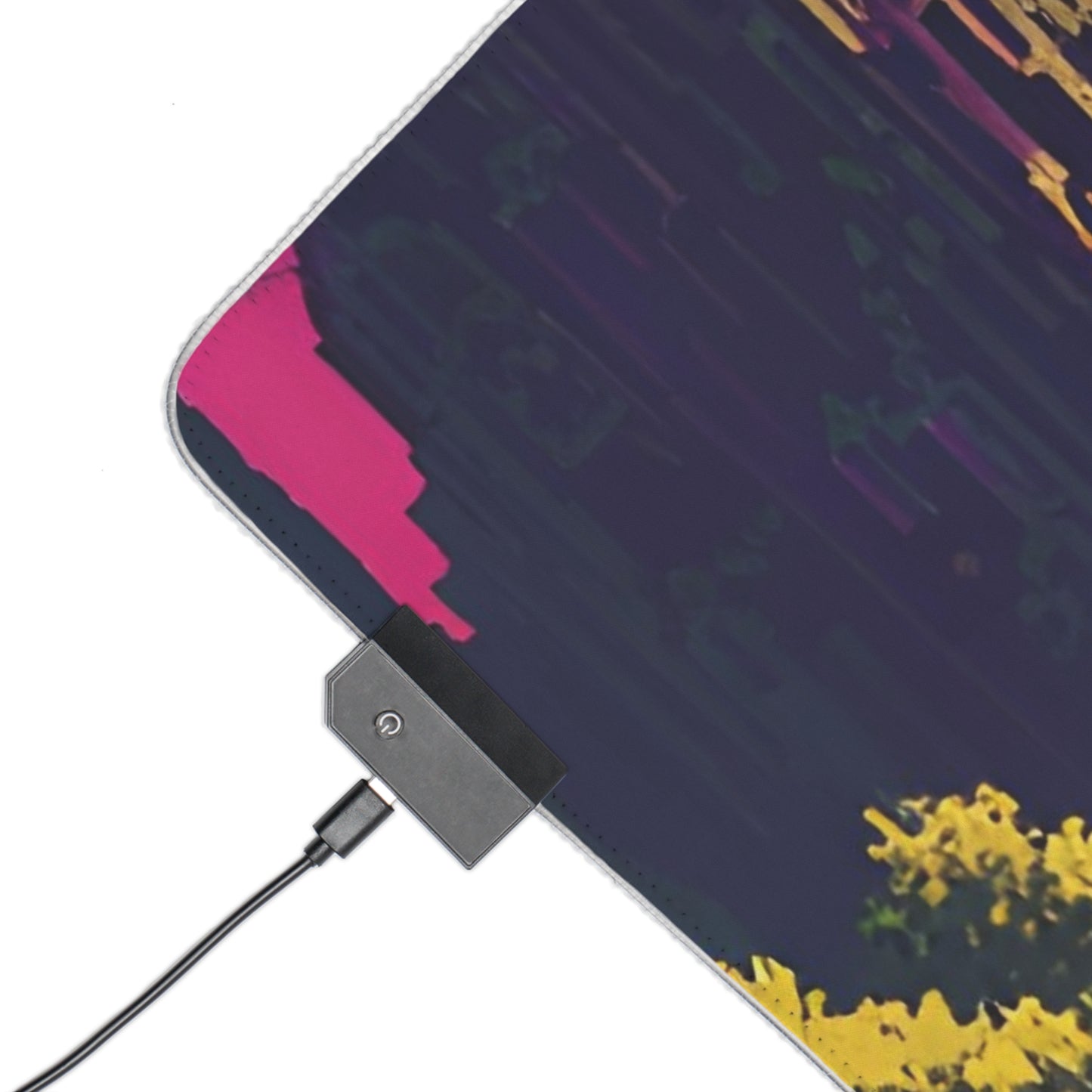 Pixel adventurer landscape LED Gaming Mouse Pad