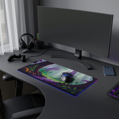Pixel forest 01 LED Gaming Mouse Pad