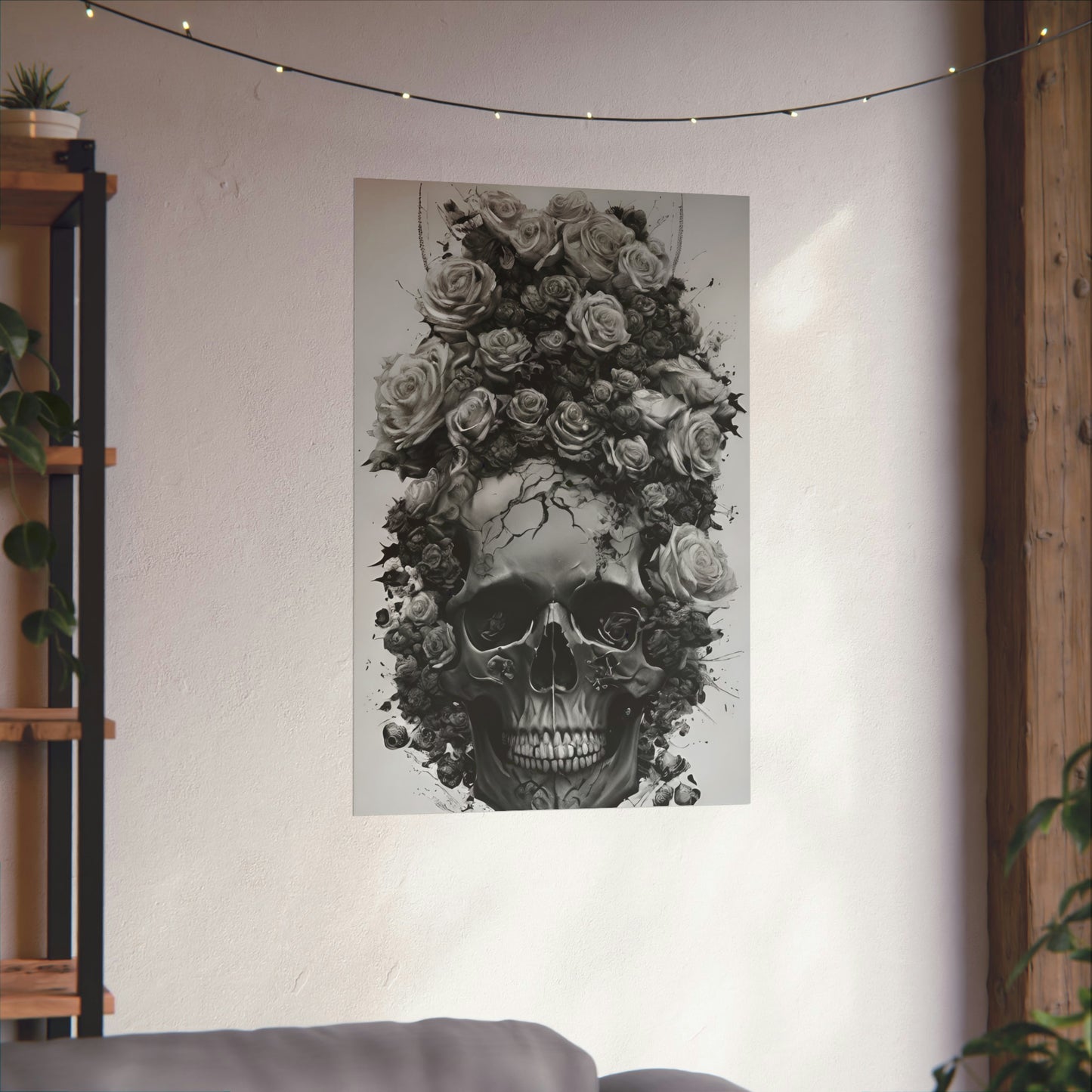 Rose & skull 5 Premium Matte Vertical Posters