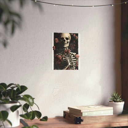 Rose & skull 1 Premium Matte Vertical Posters