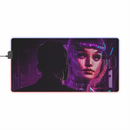 Holographic woman LED Gaming Mouse Pad