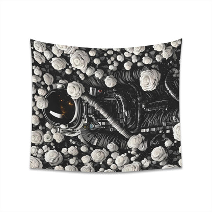 Rose astronaut 3 Printed Wall Tapestry