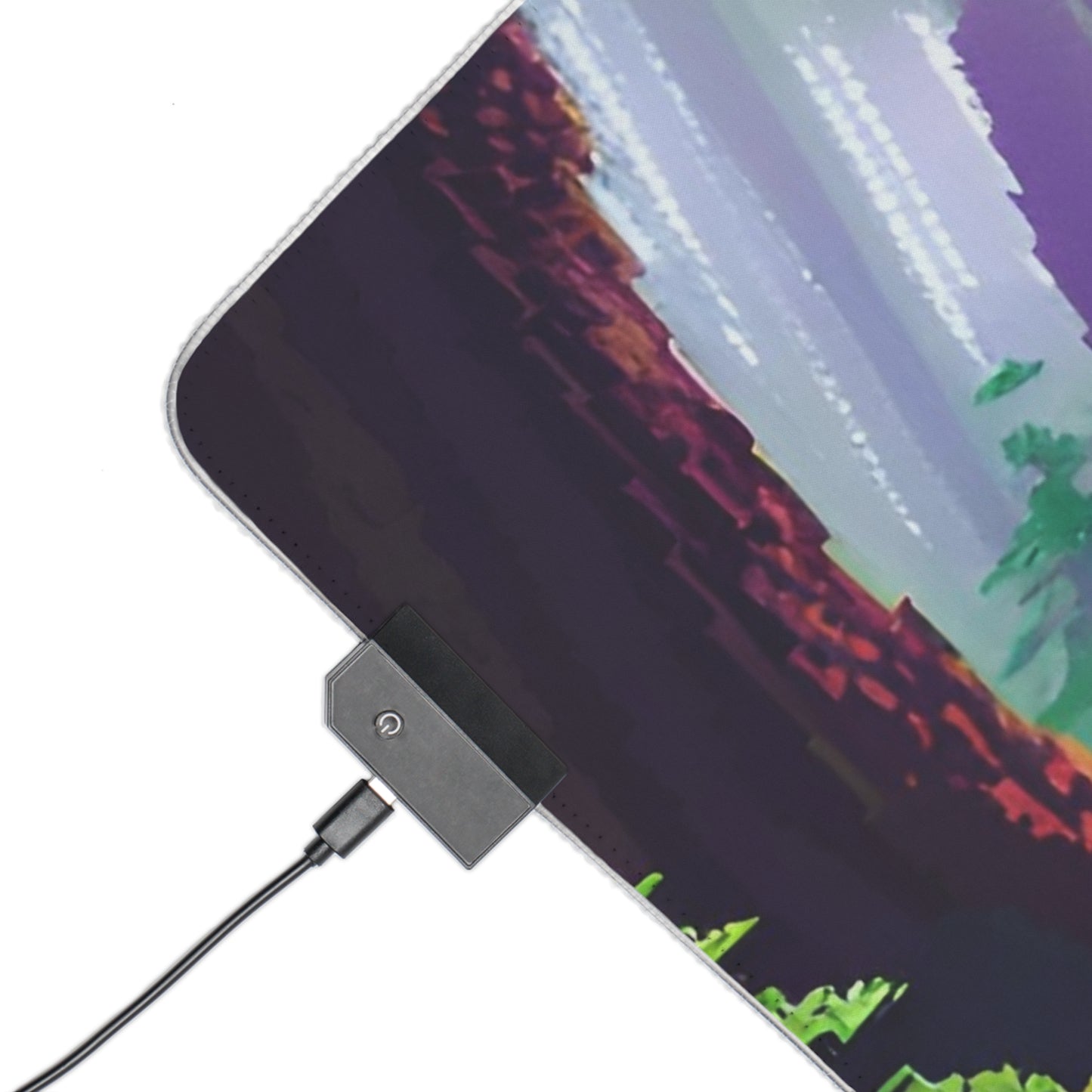 Pixel forest 01 LED Gaming Mouse Pad