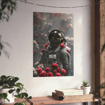 Rose Astronaut 4 Premium Matte Vertical Posters