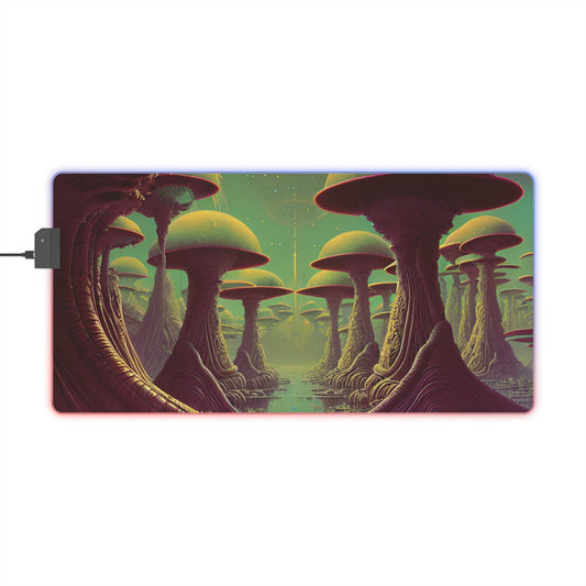 Mushroom planet LED Gaming Mouse Pad