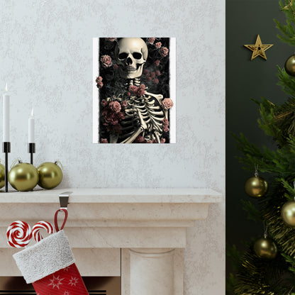 Rose & skull 1 Premium Matte Vertical Posters