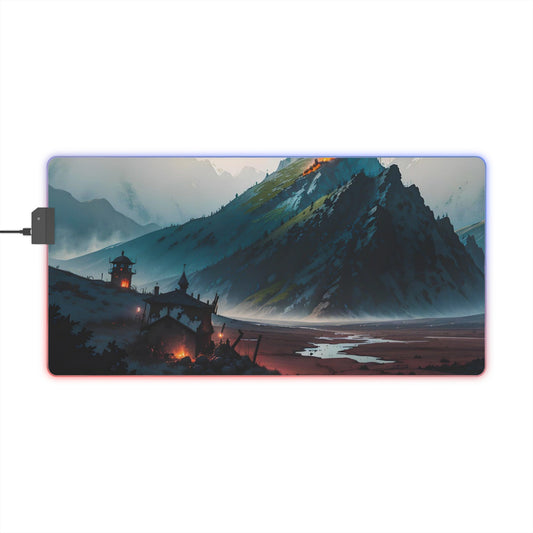 Wasteland mountains LED Gaming Mouse Pad